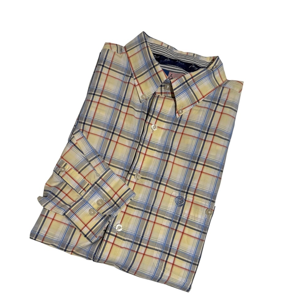 Wrangler George Strait Cowboy Cut Shirt XXL Plaid 100% Cotton LS Western *Read